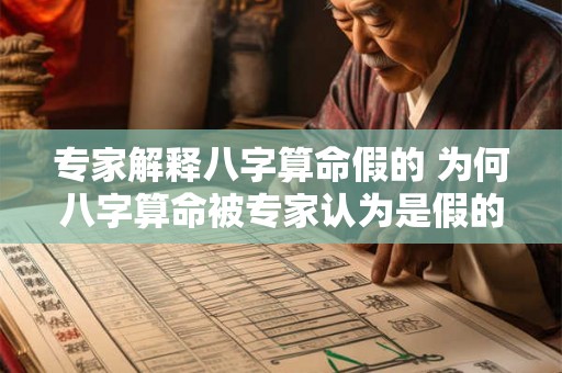 专家解释八字算命假的 为何八字算命被专家认为是假的
