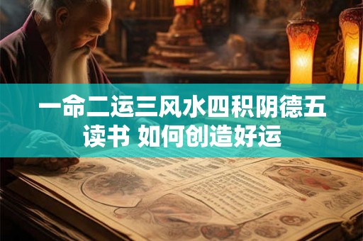 一命二运三风水四积阴德五读书 如何创造好运