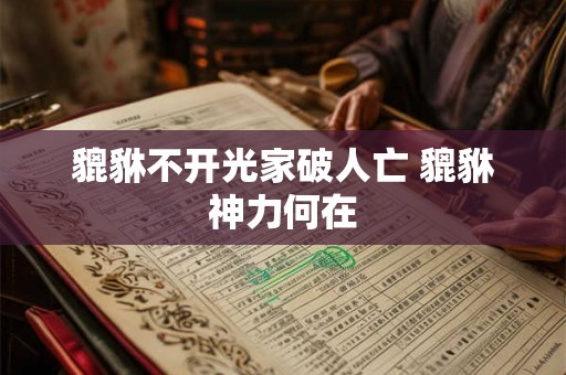 貔貅不开光家破人亡 貔貅神力何在