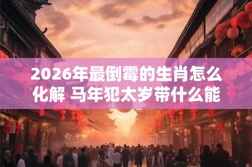 2026年最倒霉的生肖怎么化解 马年犯太岁带什么能转运