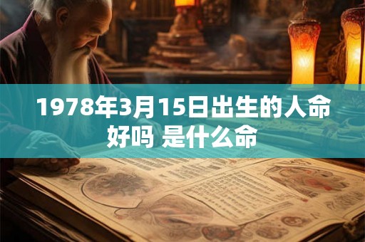 1978年3月15日出生的人命好吗 是什么命
