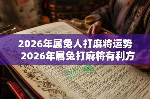 2026年属兔人打麻将运势  2026年属兔打麻将有利方位