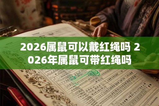 2026属鼠可以戴红绳吗 2026年属鼠可带红绳吗