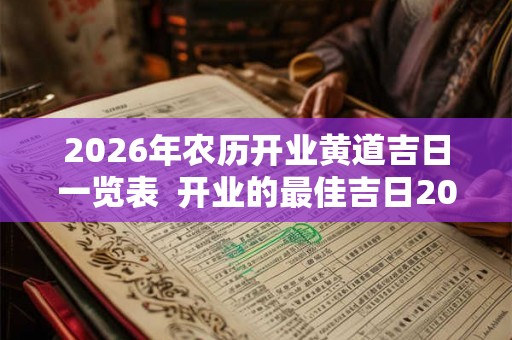 2026年农历开业黄道吉日一览表  开业的最佳吉日2026