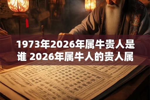 1973年2026年属牛贵人是谁 2026年属牛人的贵人属相