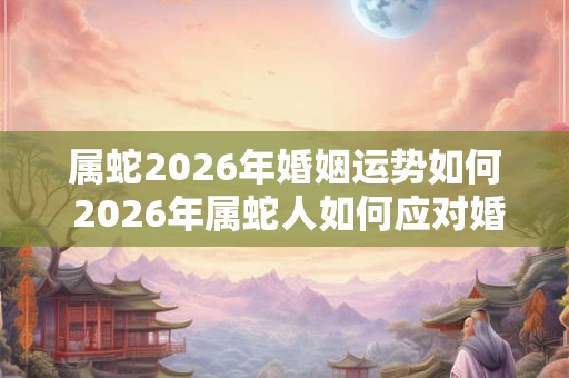 属蛇2026年婚姻运势如何 2026年属蛇人如何应对婚姻危机