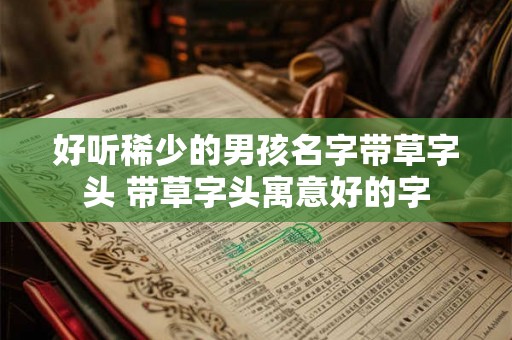 好听稀少的男孩名字带草字头 带草字头寓意好的字