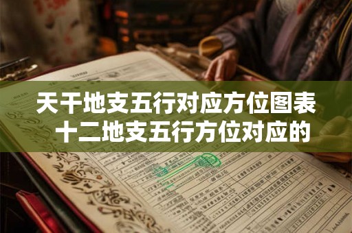 天干地支五行对应方位图表  十二地支五行方位对应的方向
