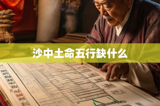 沙中土命五行缺什么