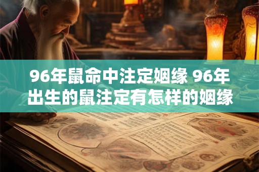 96年鼠命中注定姻缘 96年出生的鼠注定有怎样的姻缘