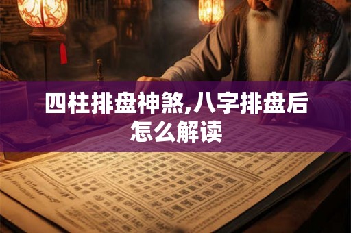 四柱排盘神煞,八字排盘后怎么解读