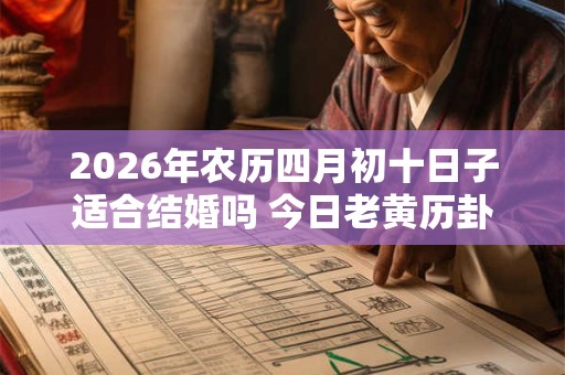 2026年农历四月初十日子适合结婚吗 今日老黄历卦象