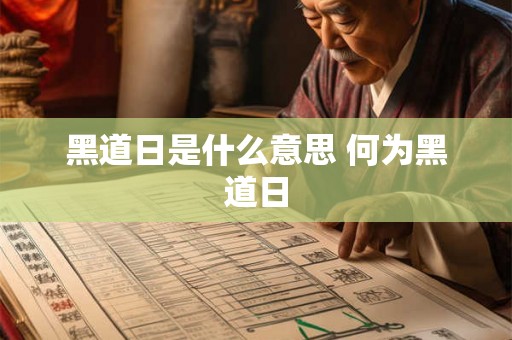 黑道日是什么意思 何为黑道日