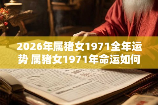 2026年属猪女1971全年运势 属猪女1971年命运如何 2026年属猪女1971全年运势 属猪女1971年命运如何