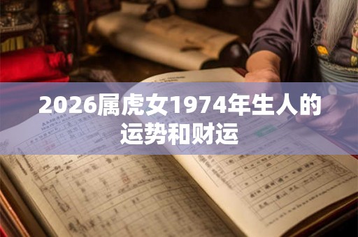 2026属虎女1974年生人的运势和财运