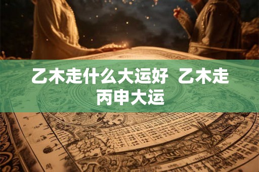 乙木走什么大运好  乙木走丙申大运