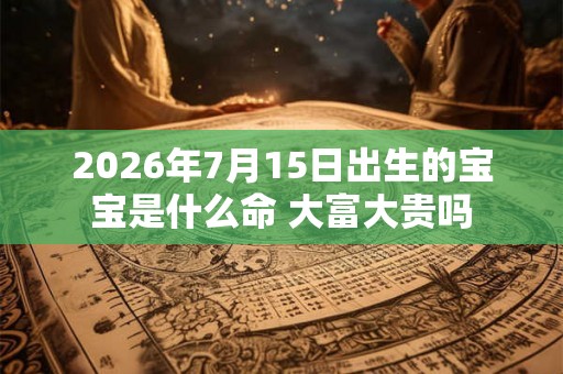 2026年7月15日出生的宝宝是什么命 大富大贵吗