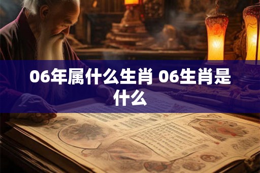06年属什么生肖 06生肖是什么
