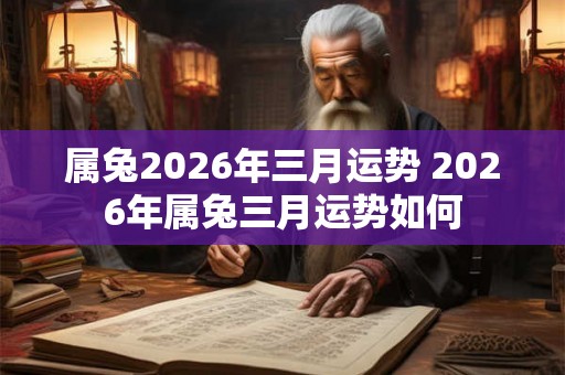 属兔2026年三月运势 2026年属兔三月运势如何 属兔2026年三月运势 2026年属兔三月运势如何