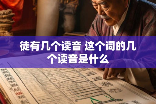 徒有几个读音 这个词的几个读音是什么 徒有几个读音 这个词的几个读音是什么