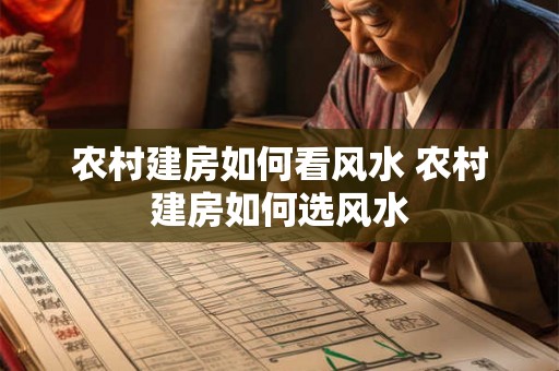 农村建房如何看风水 农村建房如何选风水 农村建房如何看风水 农村建房如何选风水