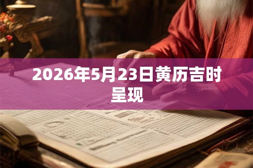 2026年5月23日黄历吉时呈现