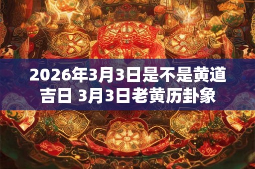 2026年3月3日是不是黄道吉日 3月3日老黄历卦象