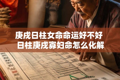 庚戌日柱女命命运好不好 日柱庚戌寡妇命怎么化解