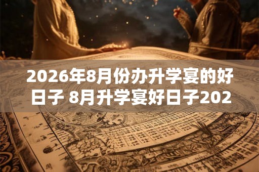 2026年8月份办升学宴的好日子 8月升学宴好日子2026年
