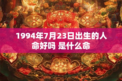 1994年7月23日出生的人命好吗 是什么命