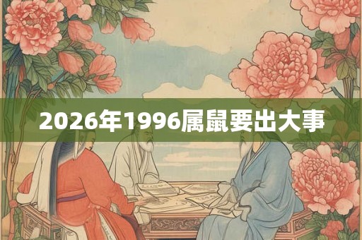 2026年1996属鼠要出大事