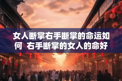 女人断掌右手断掌的命运如何  右手断掌的女人的命好不好