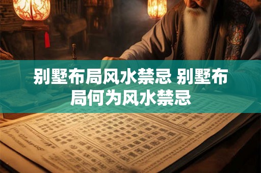 别墅布局风水禁忌 别墅布局何为风水禁忌