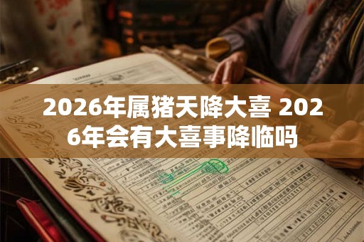 2026年属猪天降大喜 2026年会有大喜事降临吗 2026年属猪天降大喜 2026年会有大喜事降临吗