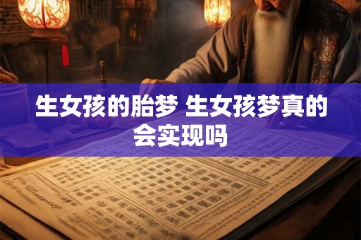 生女孩的胎梦 生女孩梦真的会实现吗