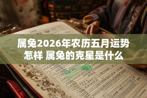 属兔2026年农历五月运势怎样 属兔的克星是什么