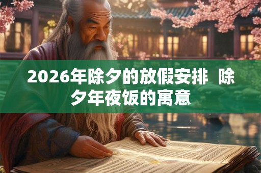 2026年除夕的放假安排  除夕年夜饭的寓意