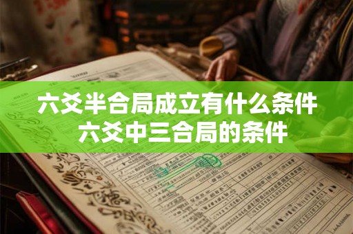 六爻半合局成立有什么条件  六爻中三合局的条件