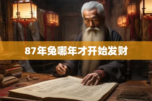 87年兔哪年才开始发财
