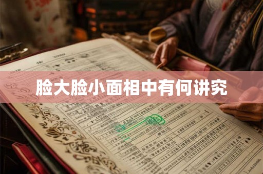 脸大脸小面相中有何讲究