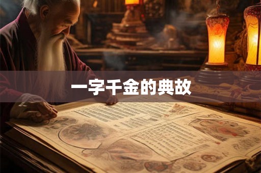 一字千金的典故