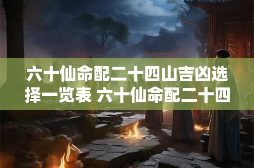 六十仙命配二十四山吉凶选择一览表 六十仙命配二十四山如何选择吉凶 六十仙命配二十四山吉凶选择一览表 六十仙命配二十四山如何选择吉凶