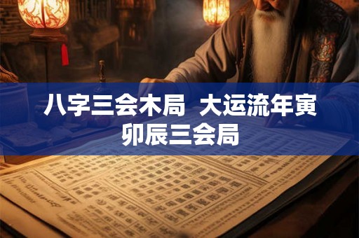 八字三会木局  大运流年寅卯辰三会局