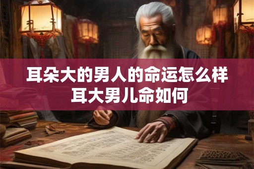 耳朵大的男人的命运怎么样 耳大男儿命如何