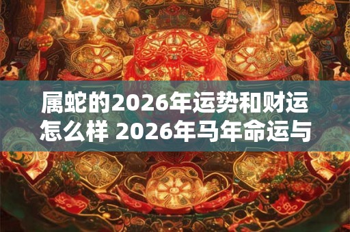 属蛇的2026年运势和财运怎么样 2026年马年命运与财运如何