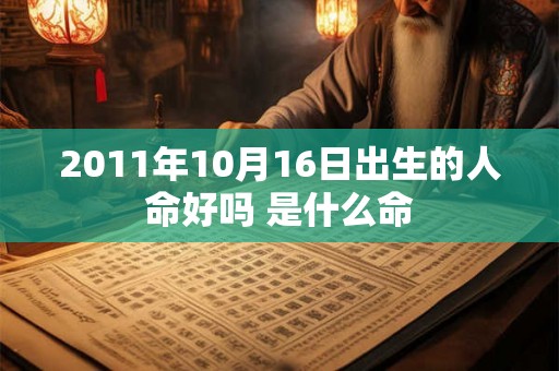 2011年10月16日出生的人命好吗 是什么命 2011年10月16日出生的人命好吗 是什么命