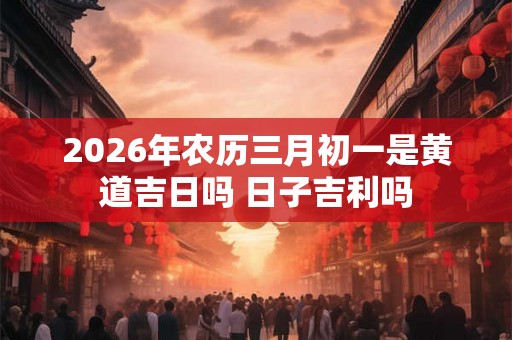 2026年农历三月初一是黄道吉日吗 日子吉利吗