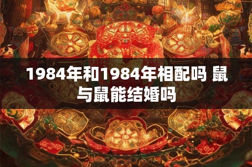 1984年和1984年相配吗 鼠与鼠能结婚吗