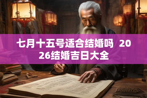 七月十五号适合结婚吗  2026结婚吉日大全