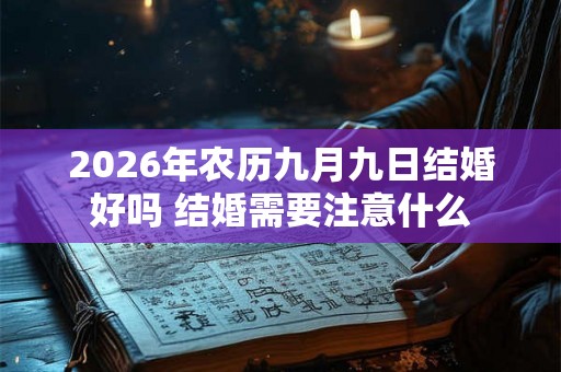 2026年农历九月九日结婚好吗 结婚需要注意什么